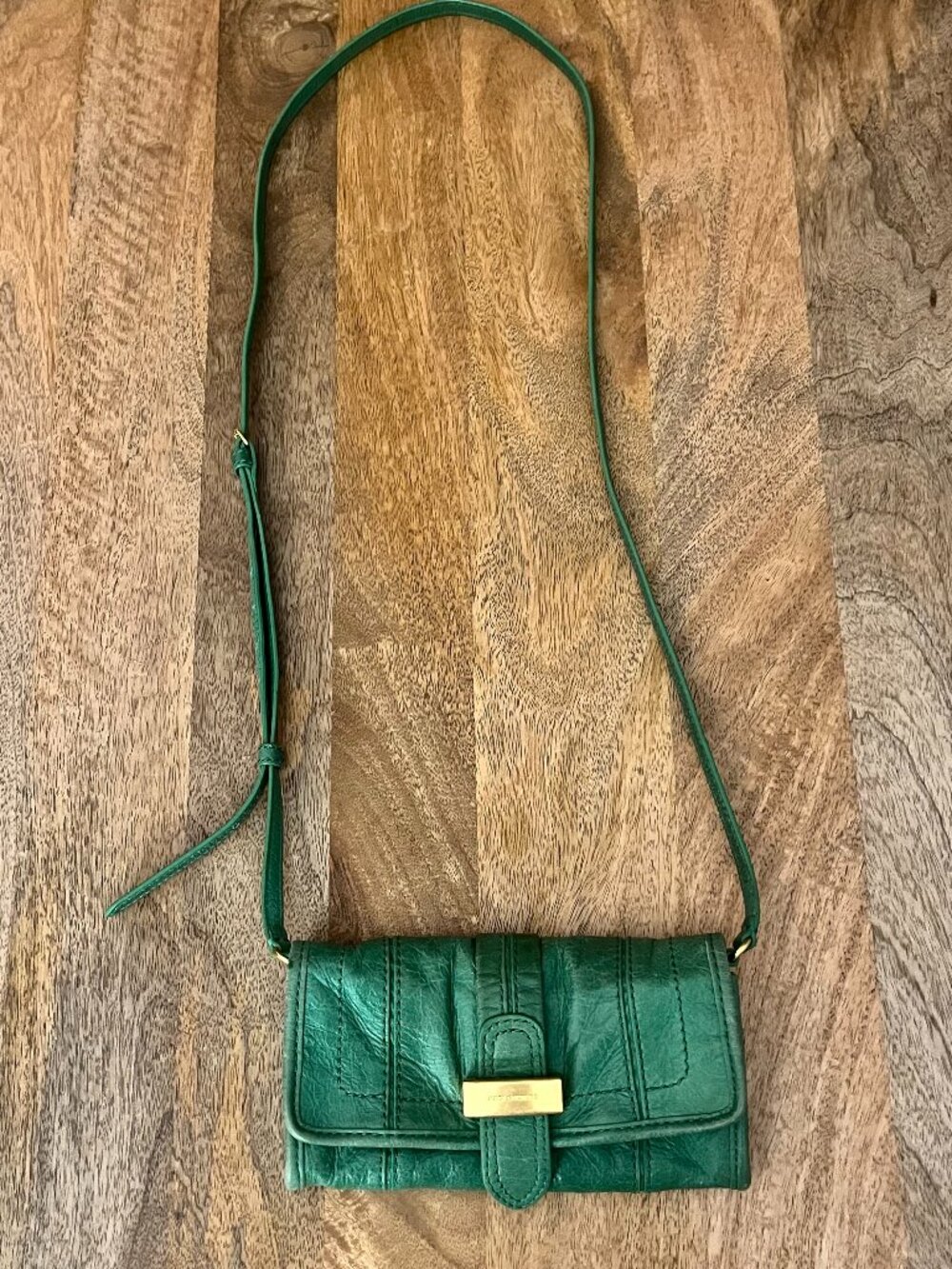 Juicy couture y2k green leather mini crossbody bag
